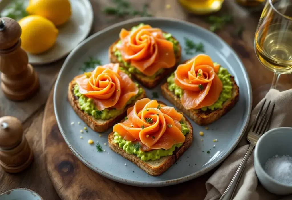 Marre des chips ? Ces toasts saumon–avocat font chic en un rien de temps